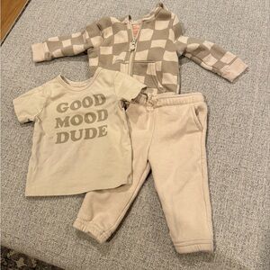 Tan Matching Sweatsuit + T-Shirt by Cat & Jack